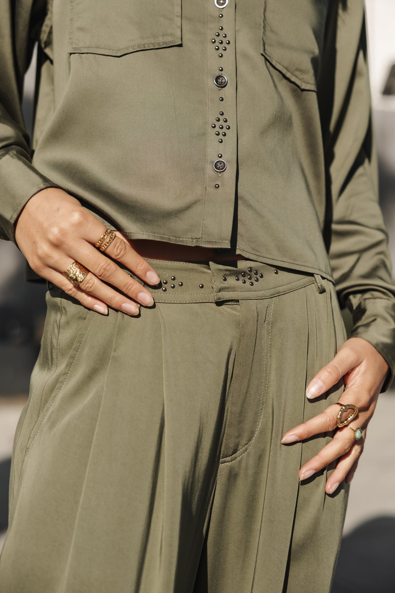 Pantalon Paolina Silken (four leaf clover)