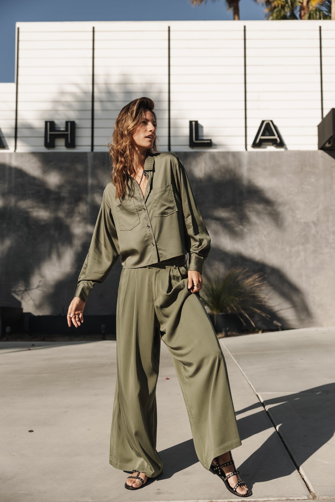 Pantalon Paolina Silken (four leaf clover)
