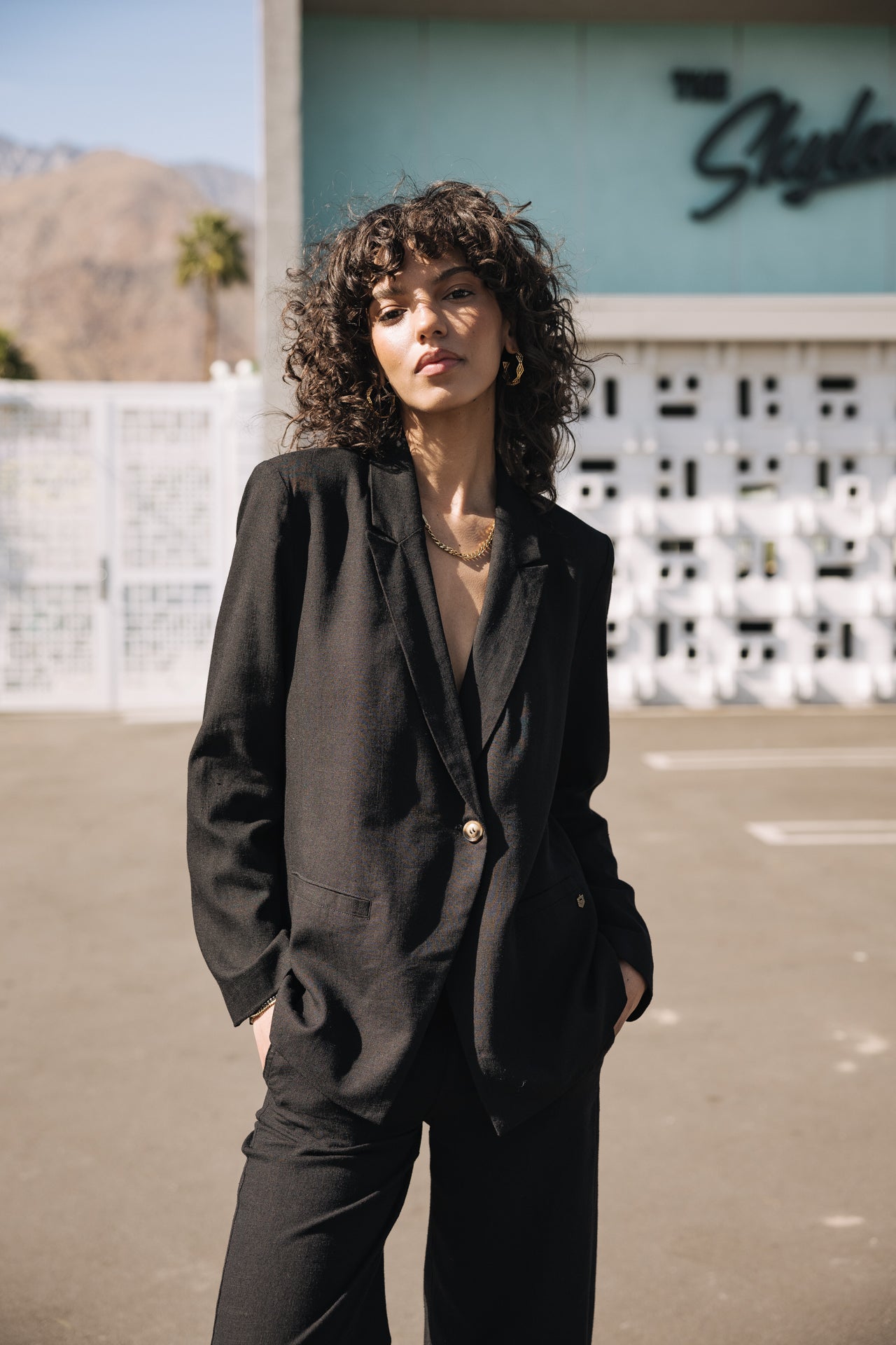 Blazer Bernie Plain Linen (Back)