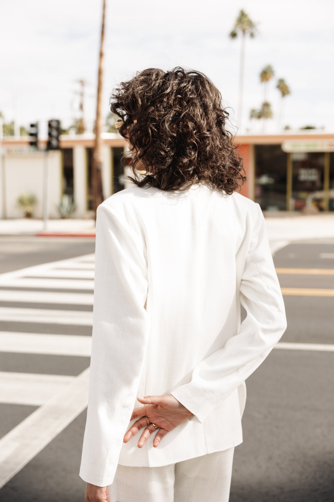 Blazer Bernie Plain Linen (bright white)