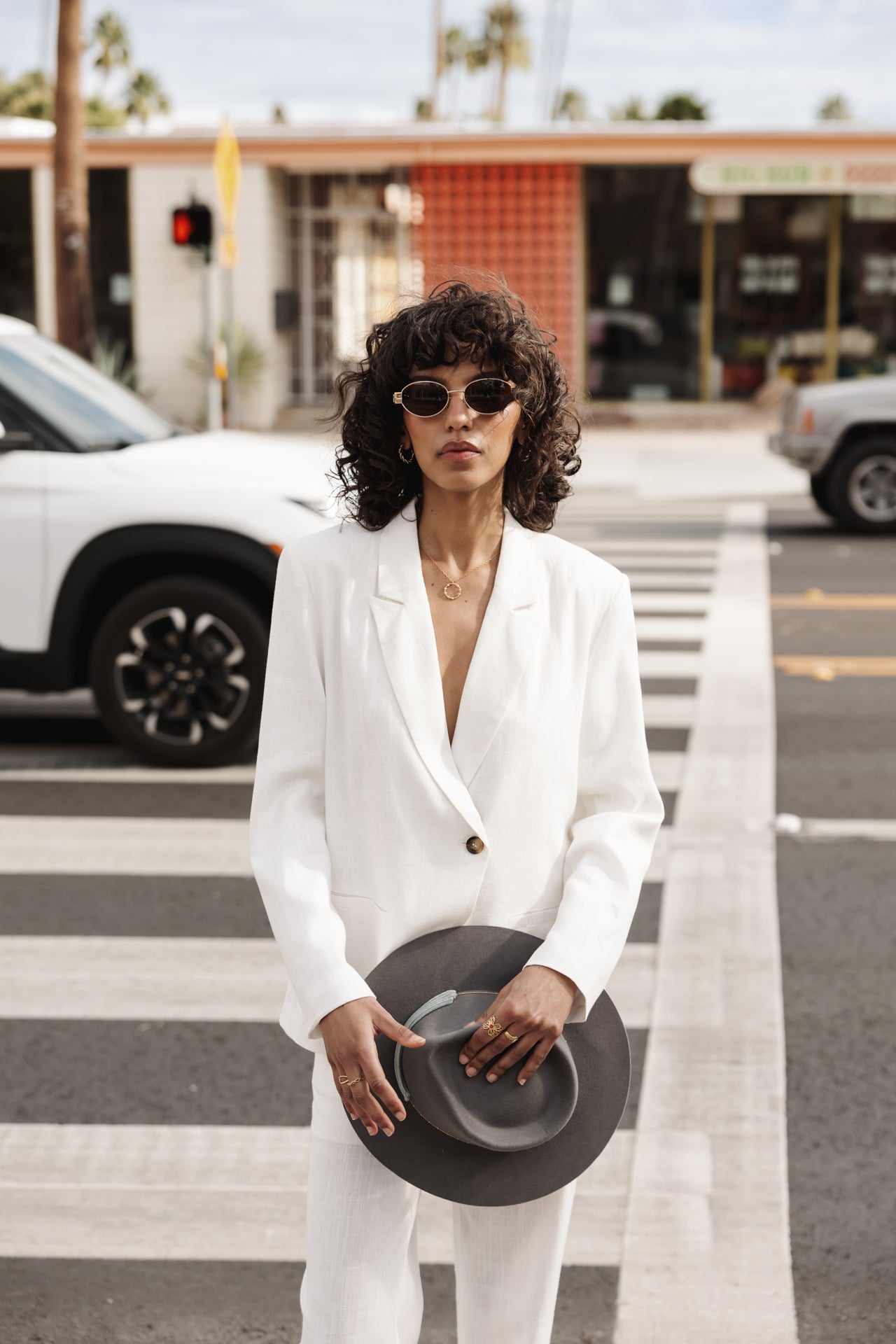 Blazer Bernie Plain Linen (bright white)
