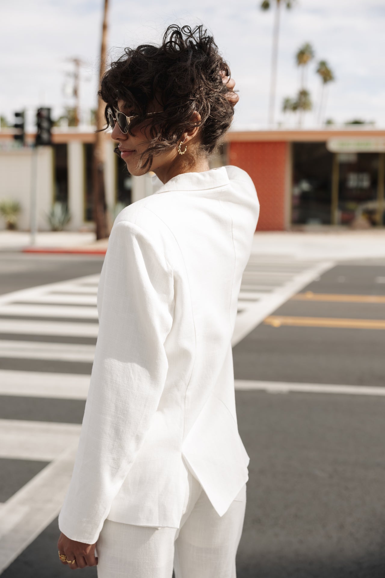 Blazer Bernie Plain Linen (bright white)