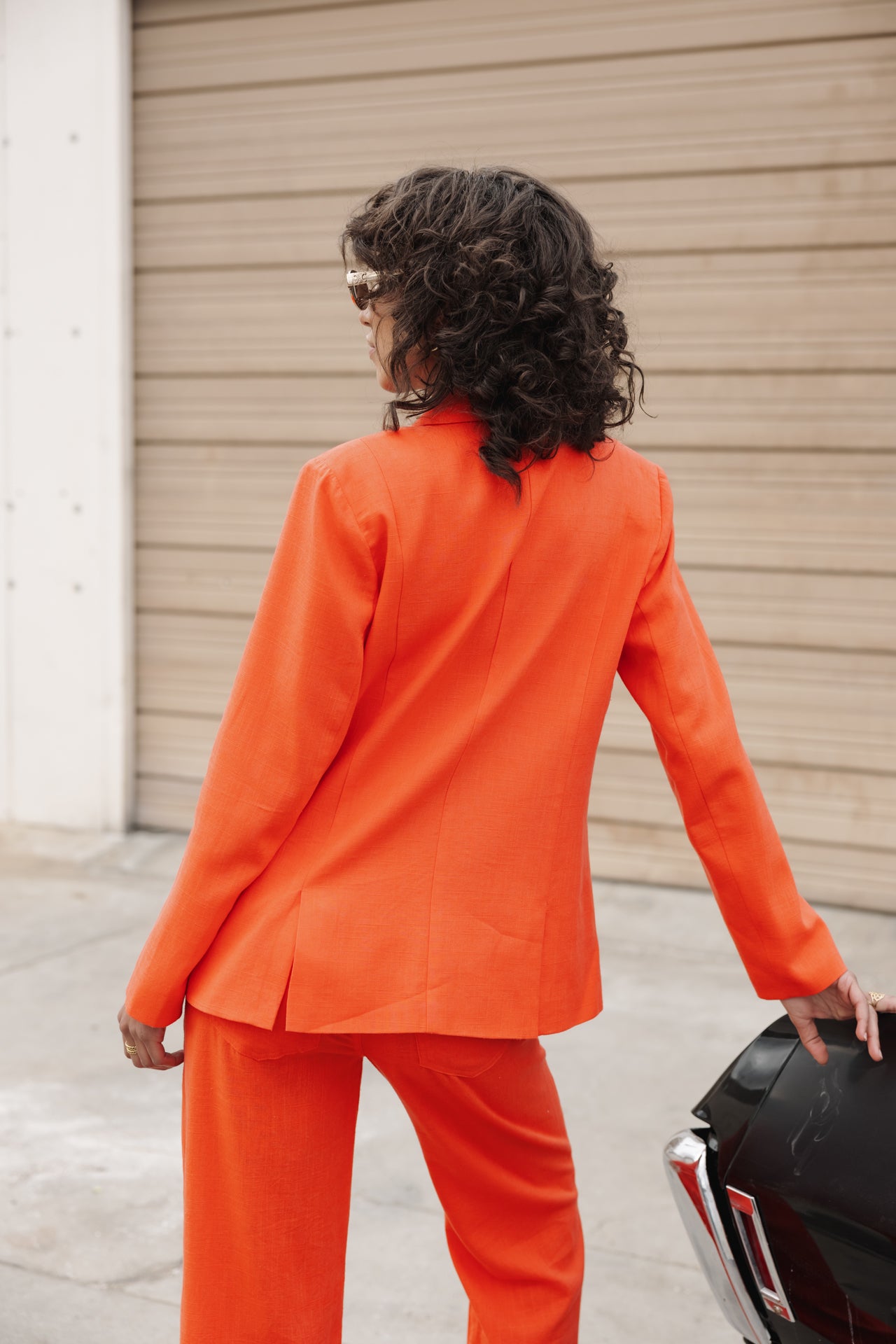 Blazer Bernie Plain Linen (tigerlily)