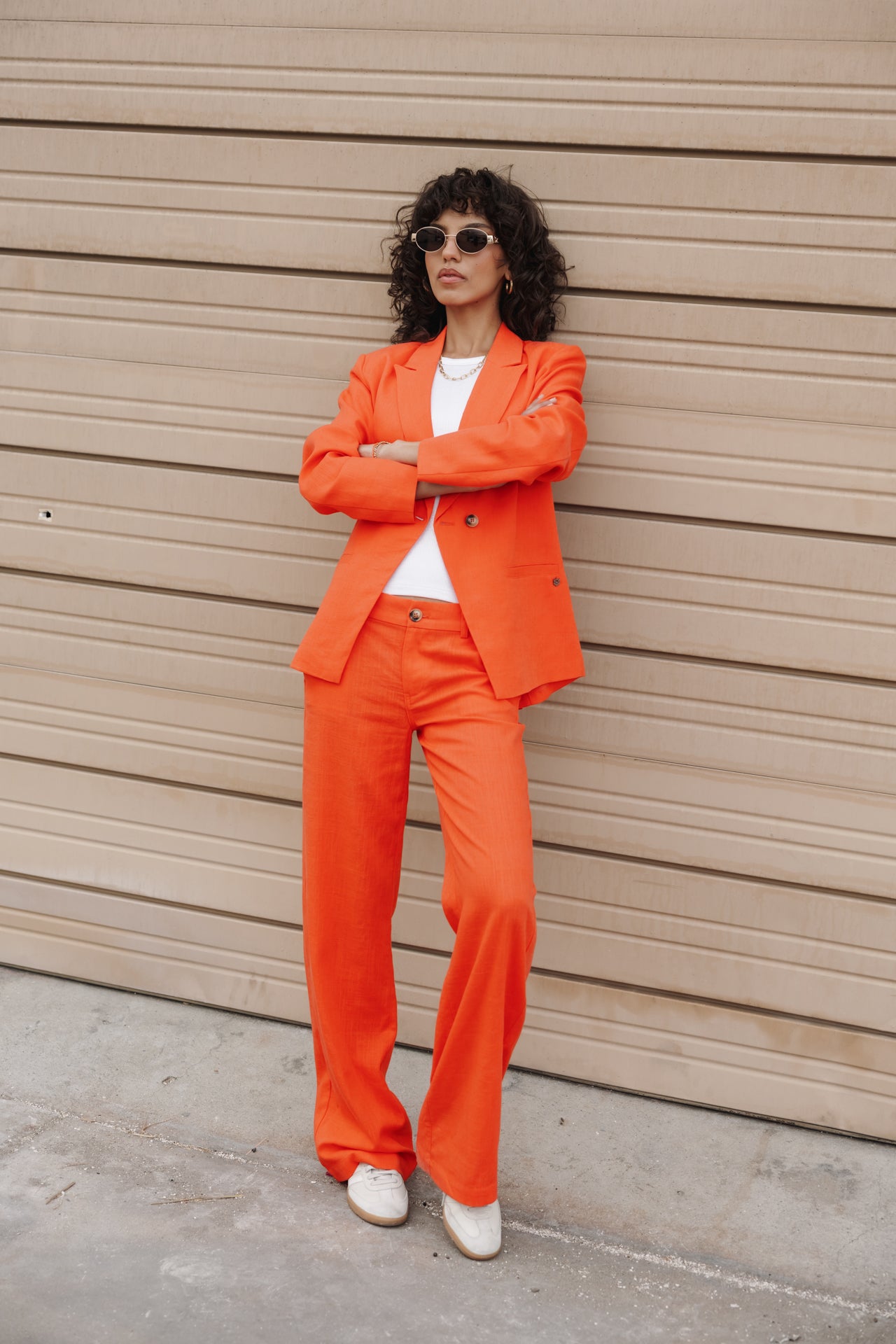 Blazer Bernie Plain Linen (tigerlily)