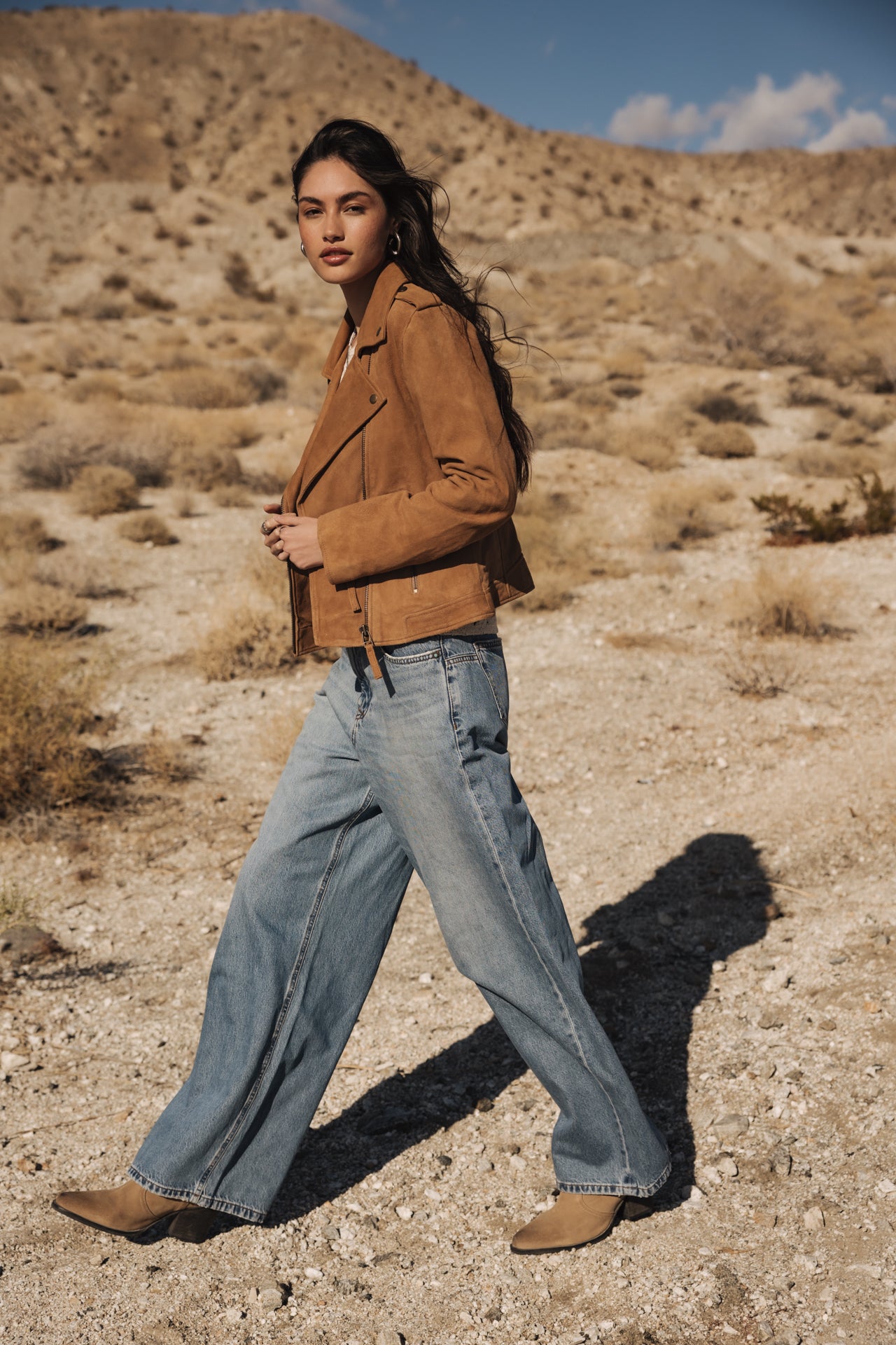 Perfecto en cuir Kristen Daim (rubber)