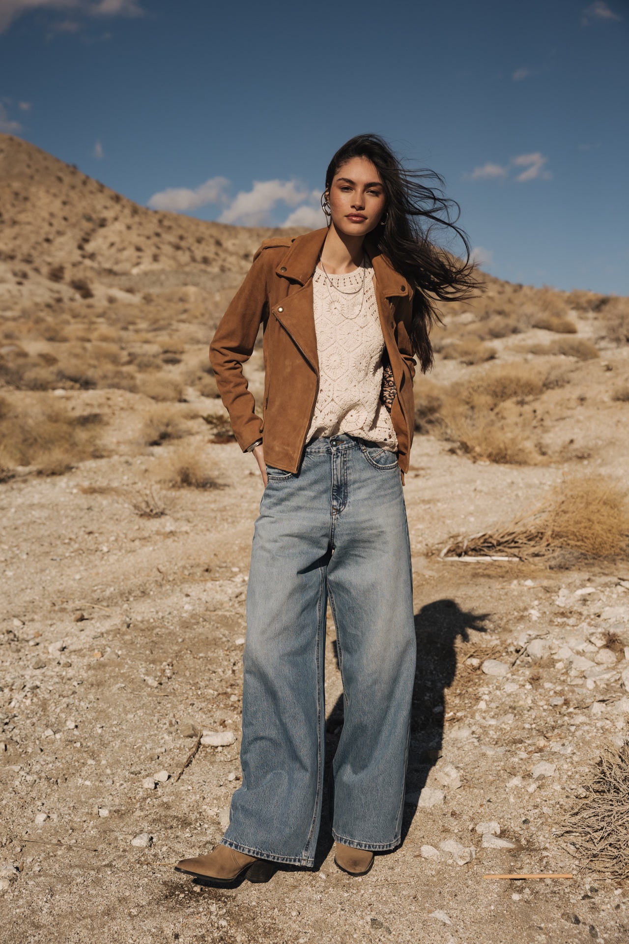 Perfecto en cuir Kristen Daim (rubber)