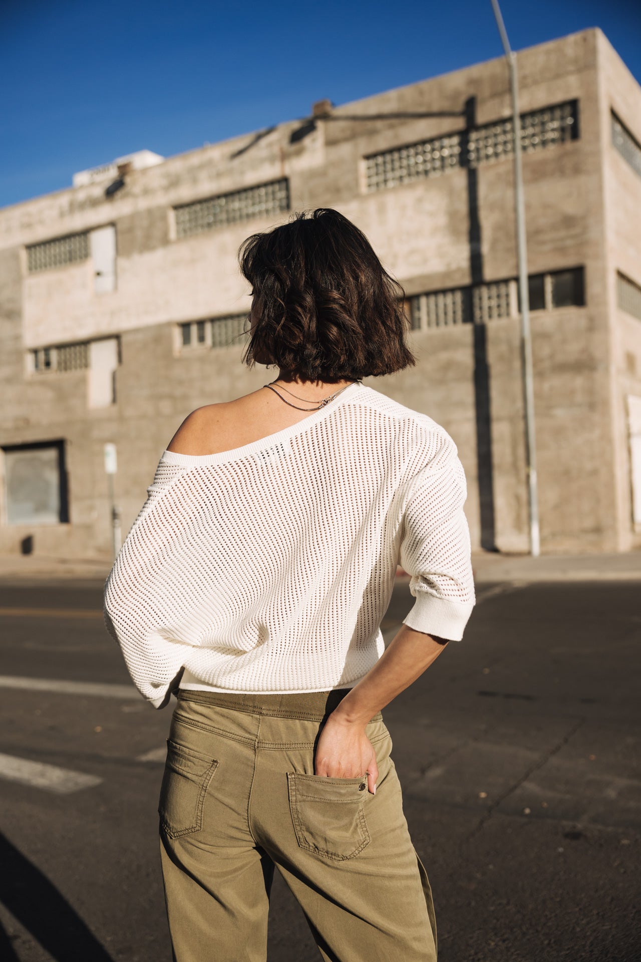 Pull en résille Paross (off white)
