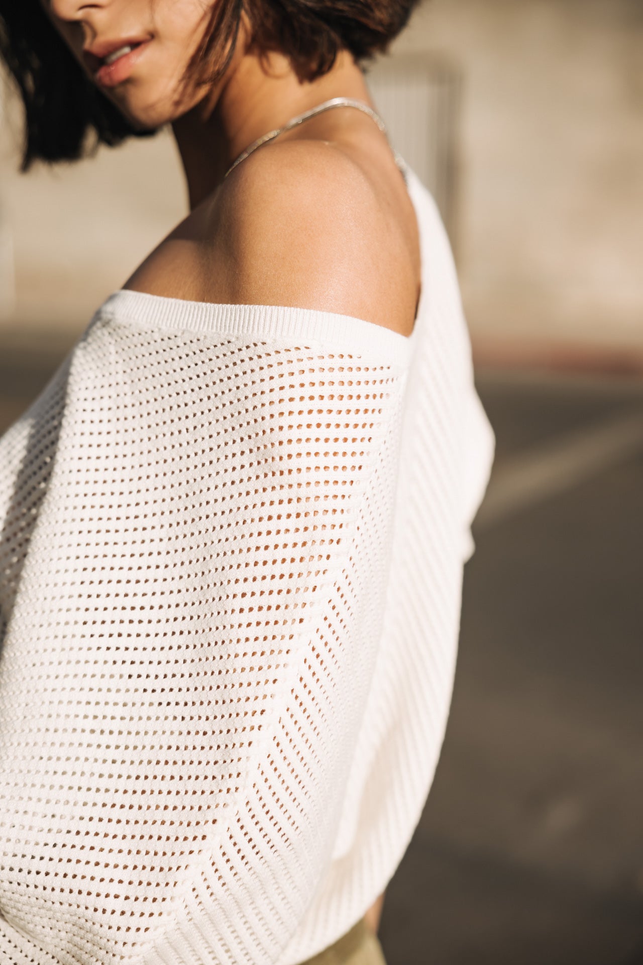 Pull en résille Paross (off white)