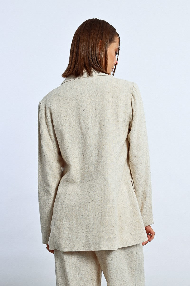 Blazer en lin (light beige)