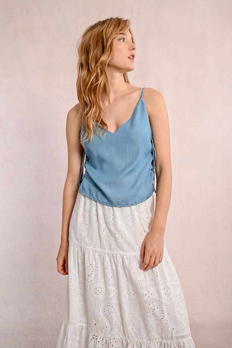 Caraco à lacets en Tencel