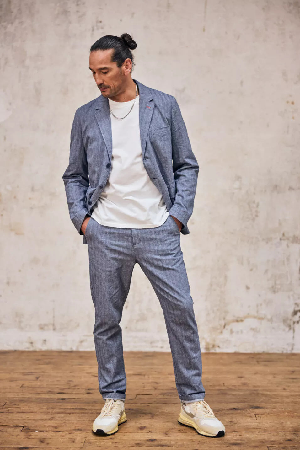 Pantalon Derek Chevron (Ensign blue)
