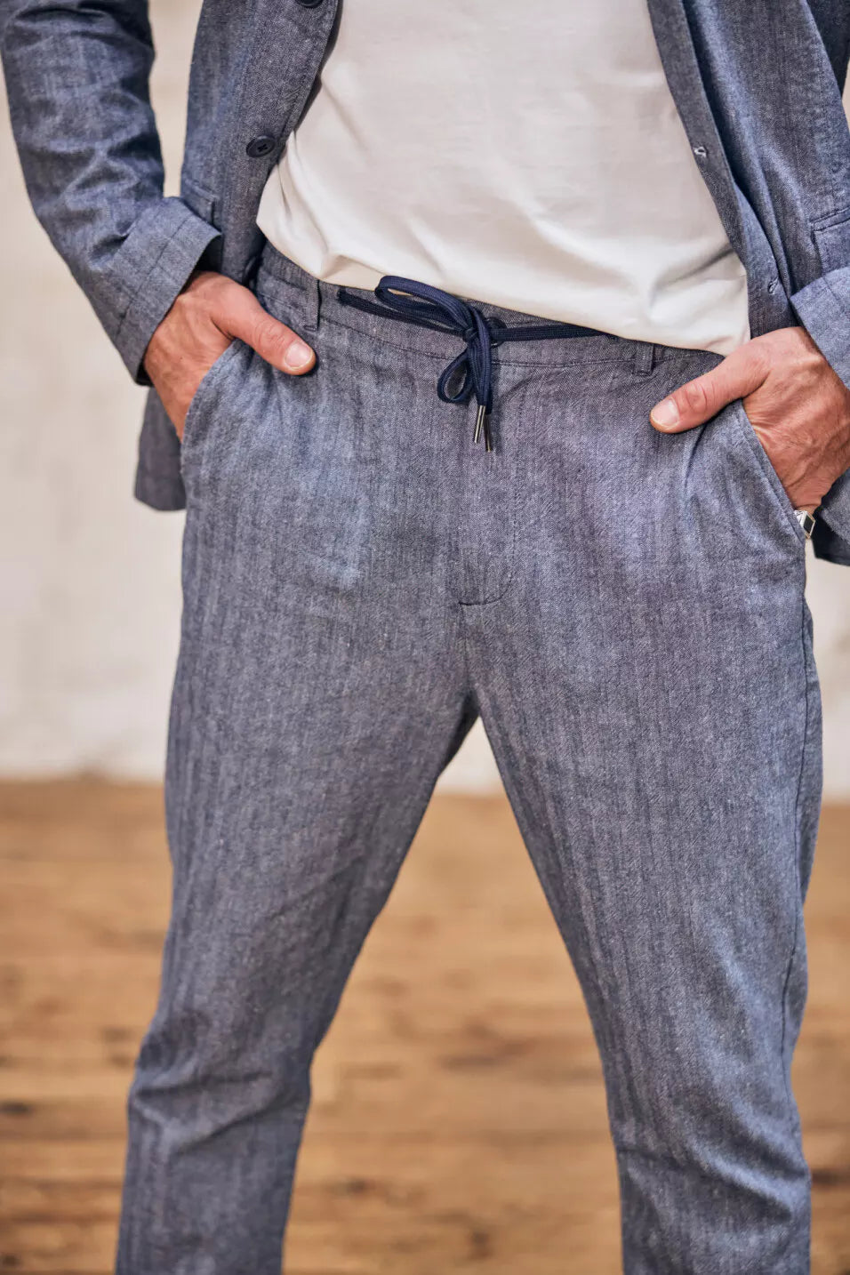 Pantalon Derek Chevron (Ensign blue)