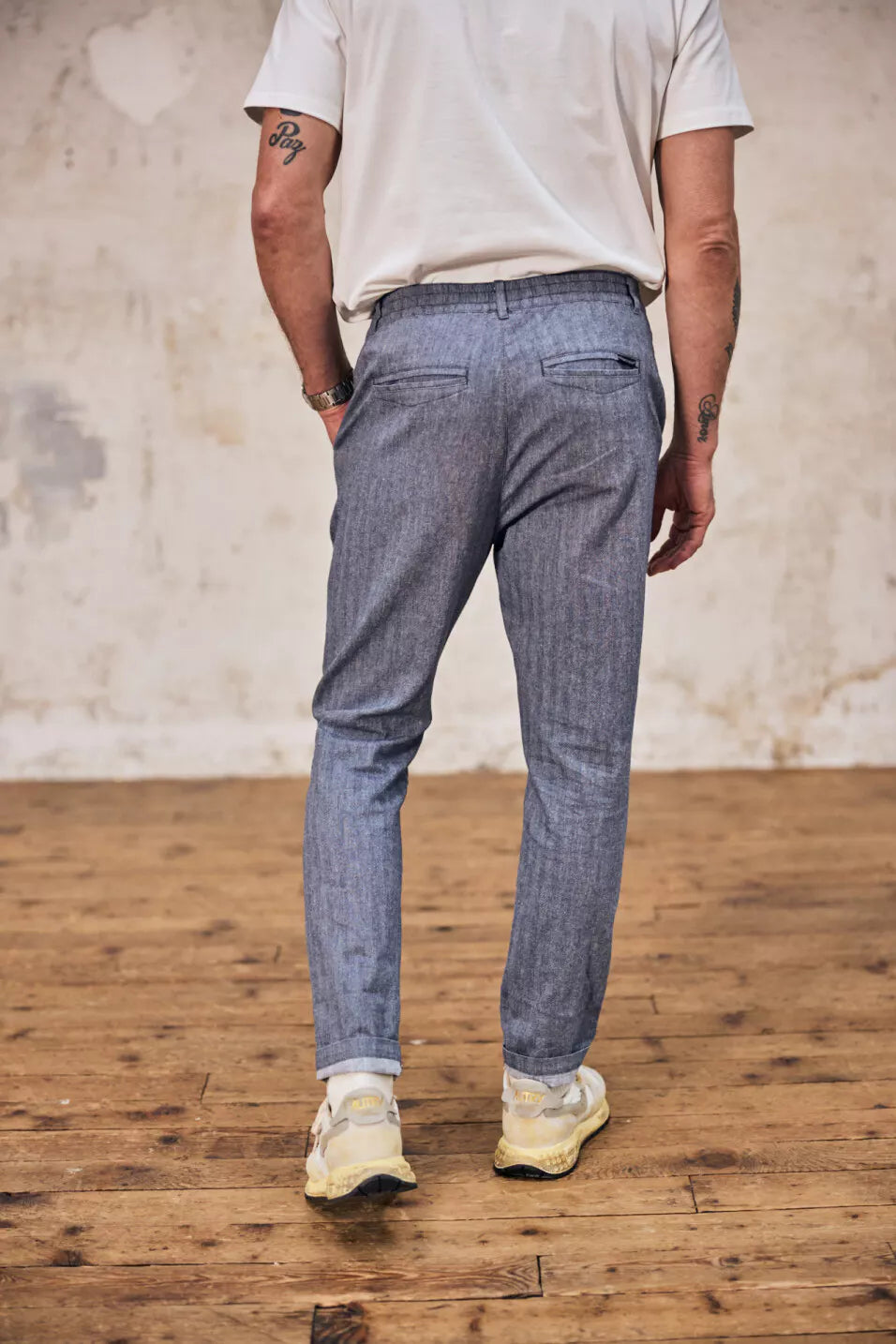 Pantalon Derek Chevron (Ensign blue)