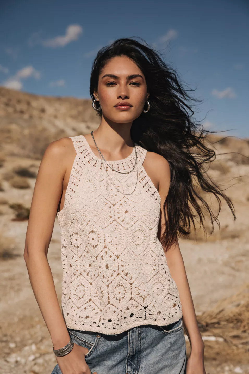 Débardeur Donia Crochet (Ecru)