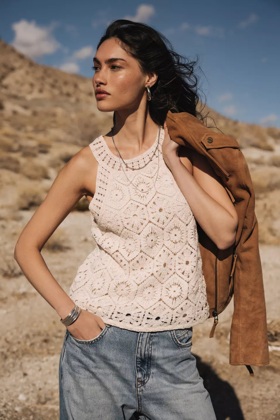 Débardeur Donia Crochet (Ecru)