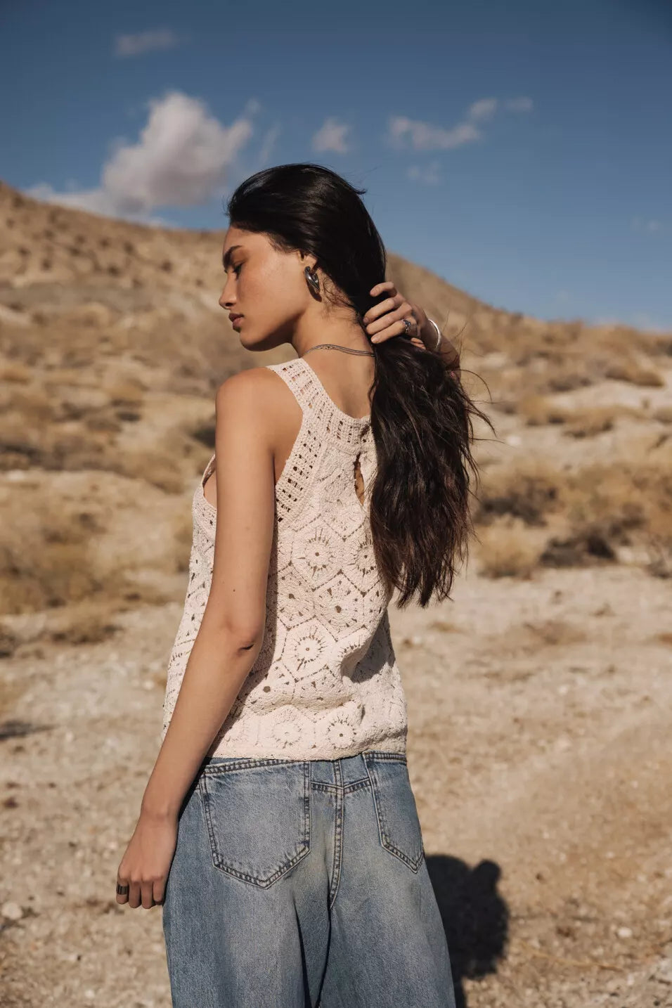 Débardeur Donia Crochet (Ecru)