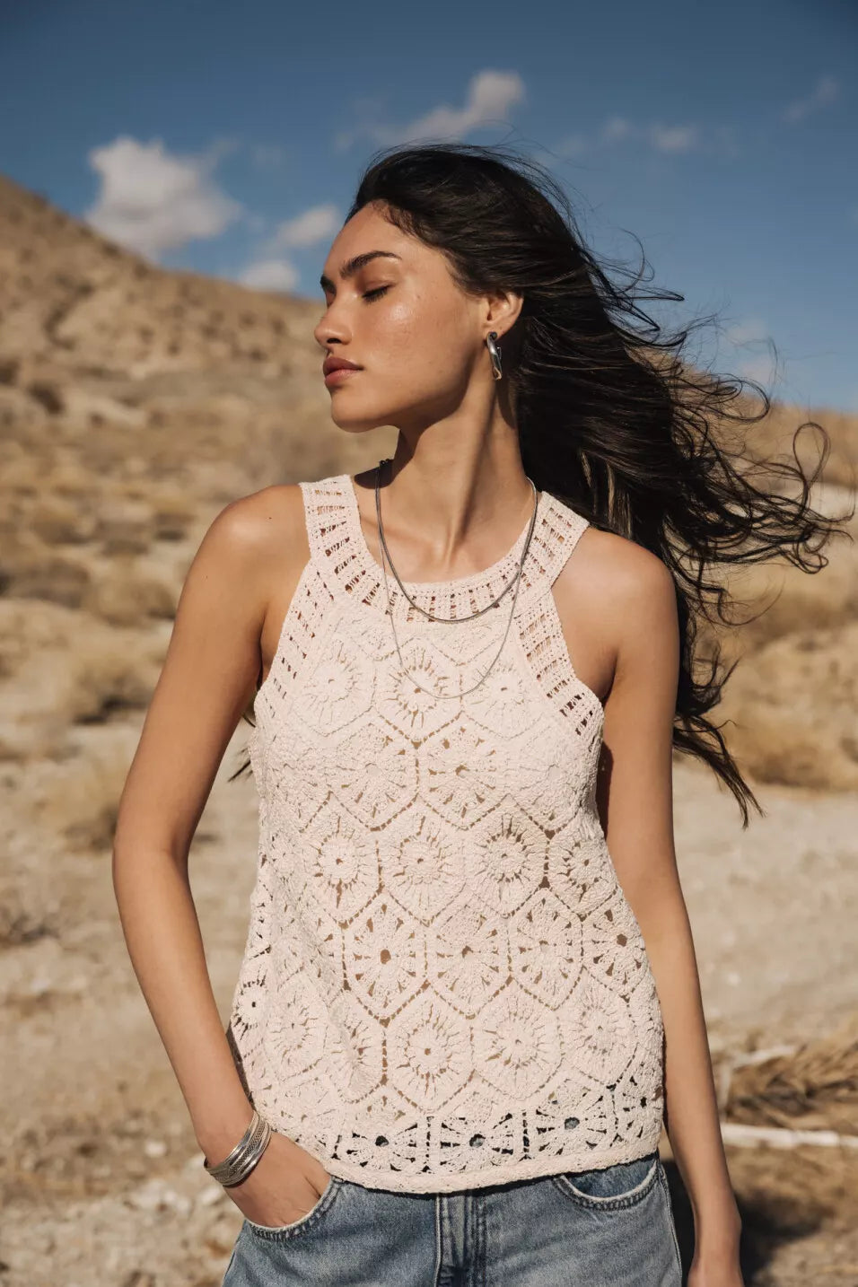 Débardeur Donia Crochet (Ecru)