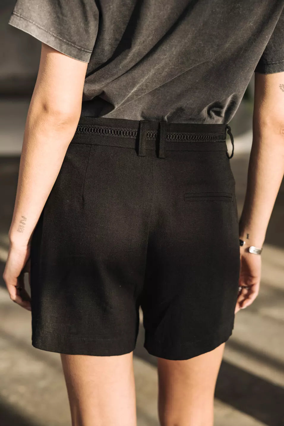 Shorts en lin Flavie (Black)