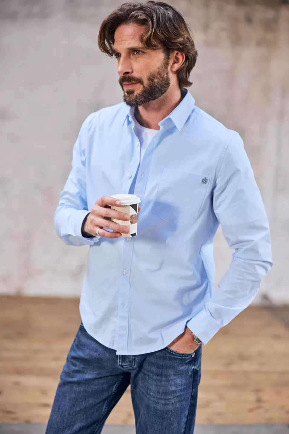 Chemise straight Jeremiah Pop Stretch (Skyway)
