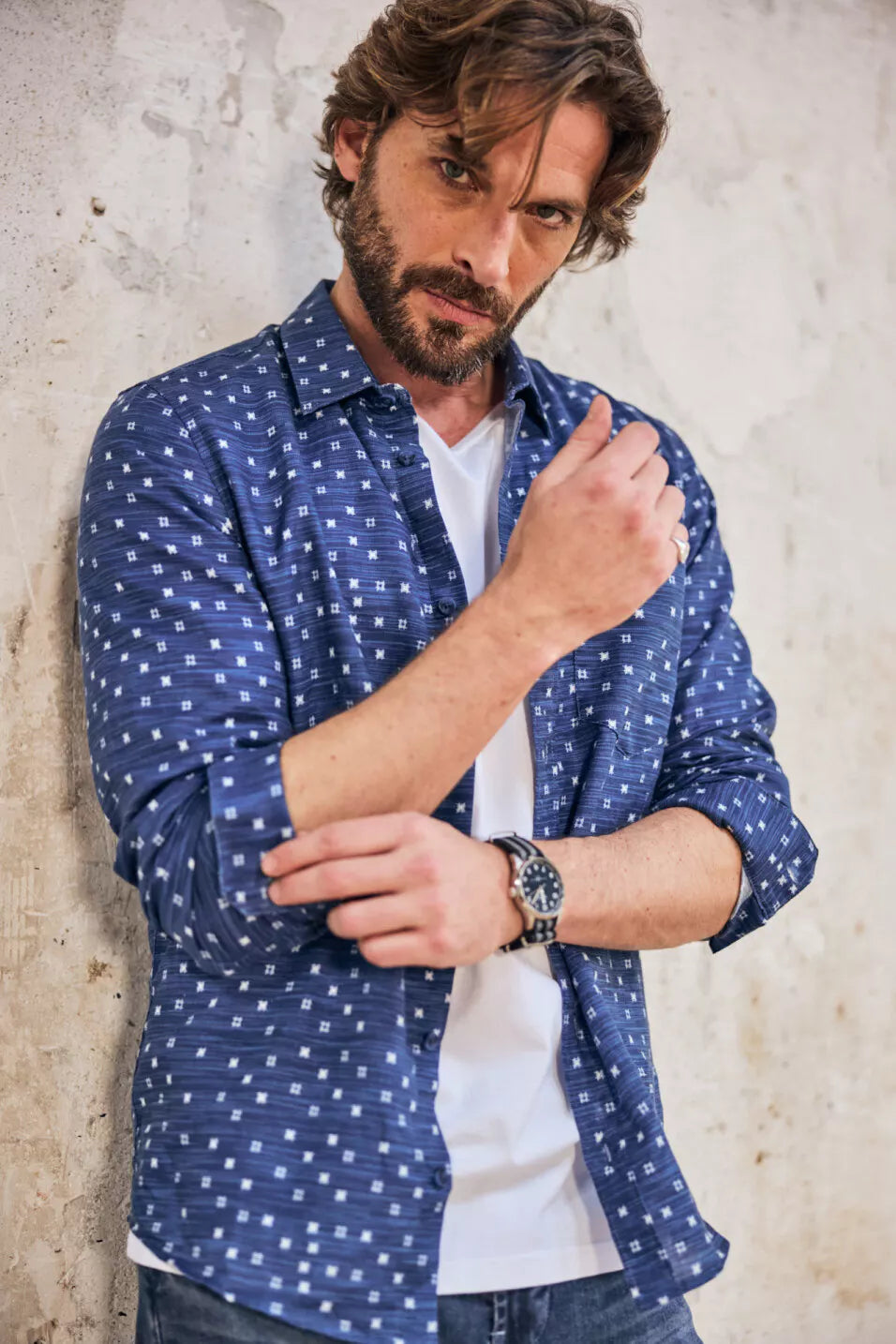 Chemise straight Homme Jeremiah Squared (Peacoat)