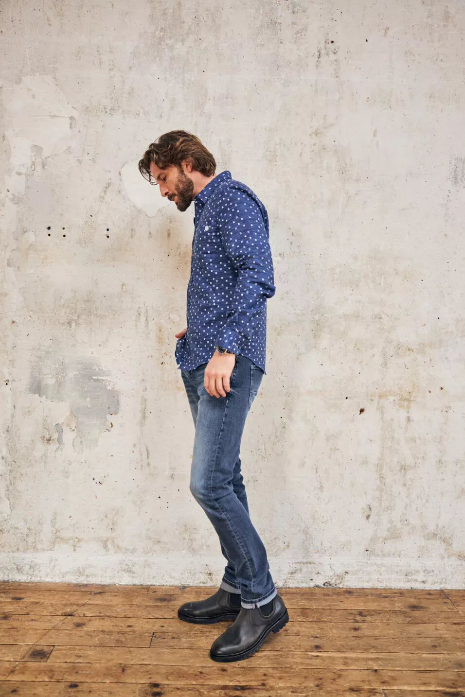 Chemise straight Homme Jeremiah Squared (Peacoat)