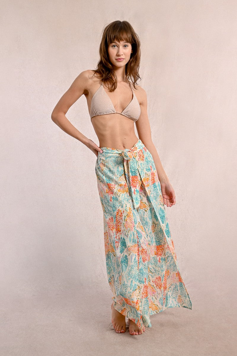 Pantalon fluide, imprimé animalier