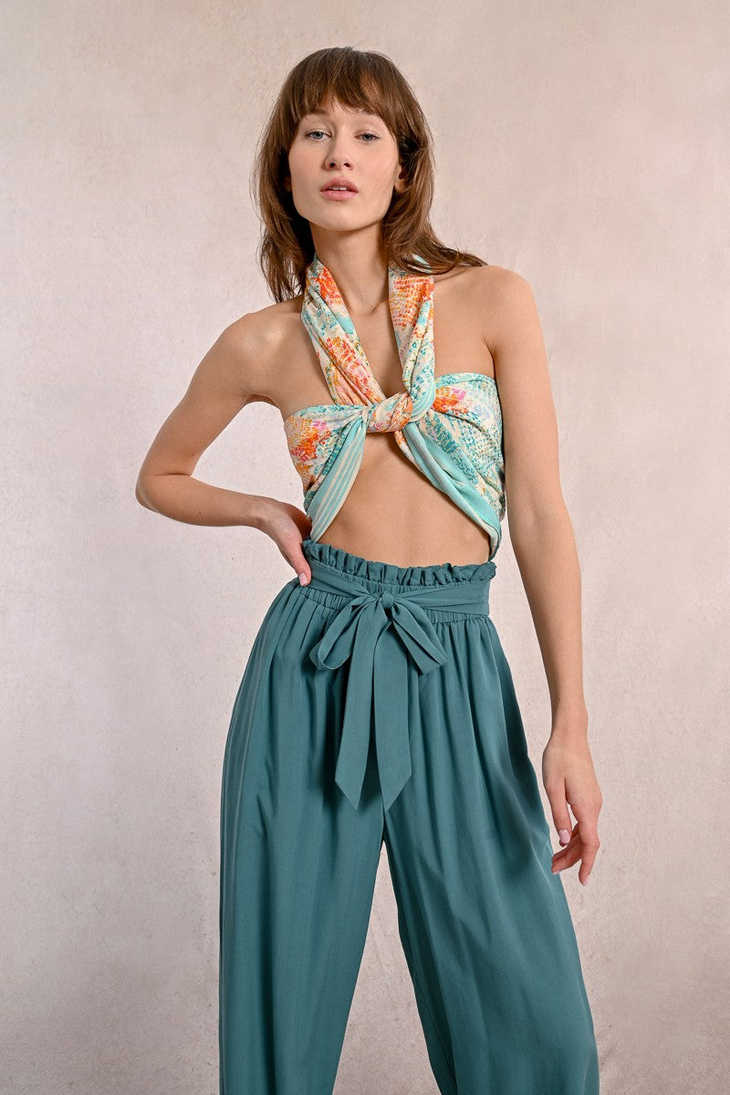 Paréo imprimé animalier (TURQUOISE JAZZ)