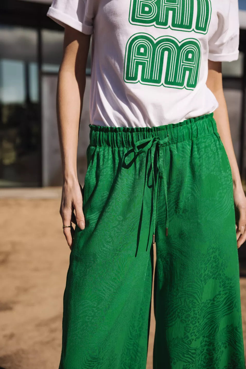 Pantalon palazzo Phandy Ibiza (Jolly green)