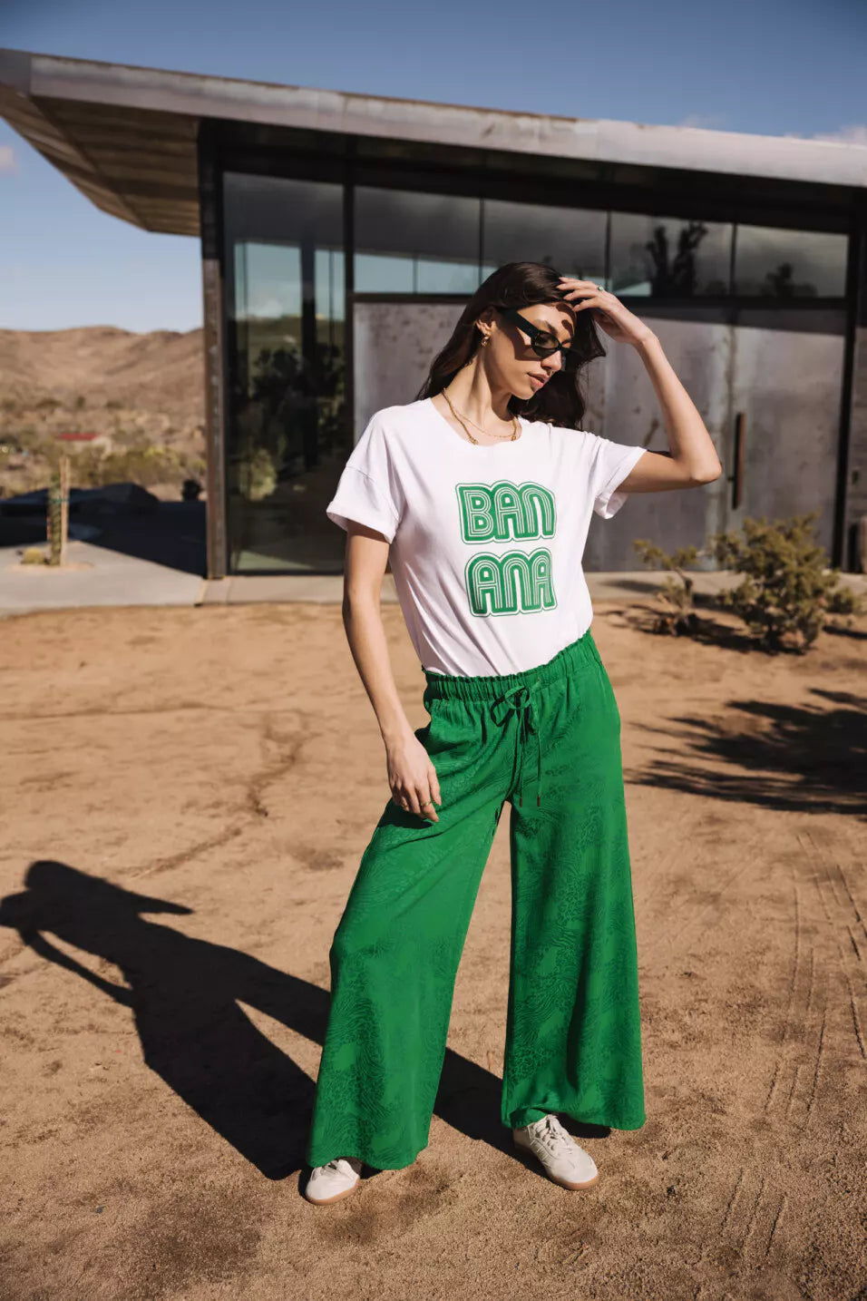 Pantalon palazzo Phandy Ibiza (Jolly green)