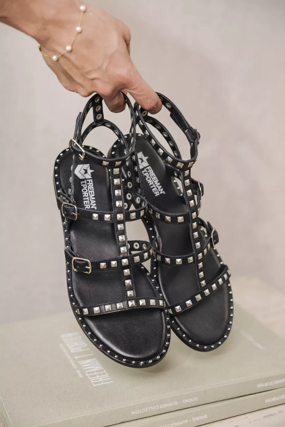 Sandales Cloutées Pruni black