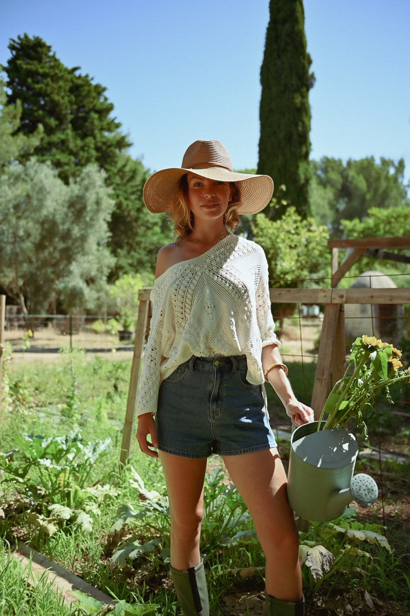 Short large en jean (denim blue)