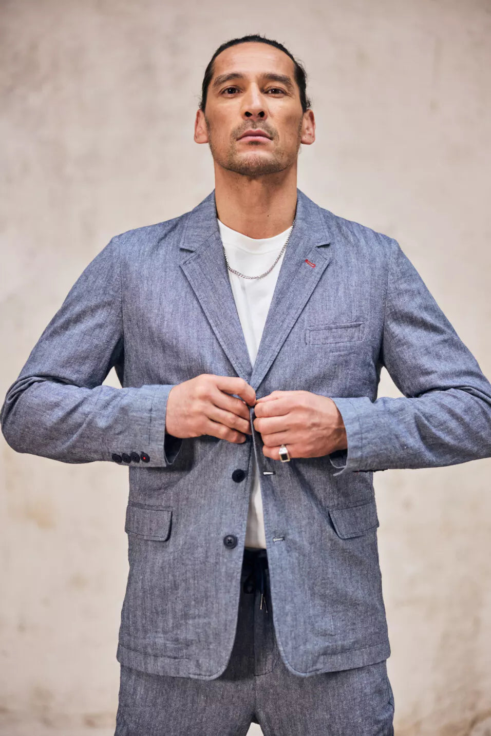 Blazer cintré Tomass Chevron (Ensign blue)