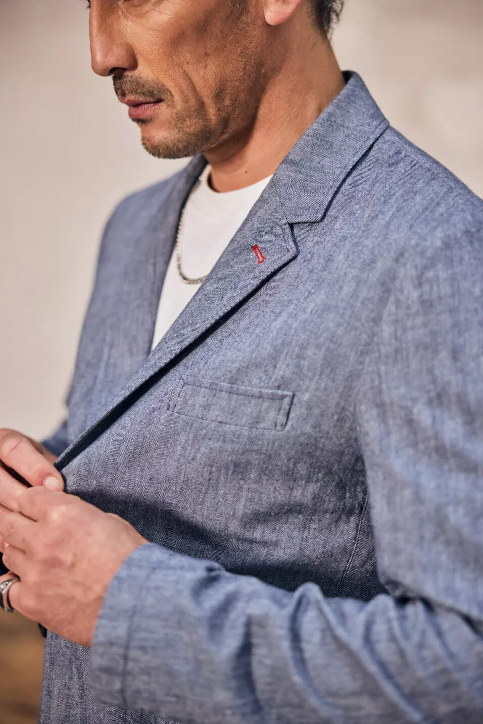 Blazer cintré Tomass Chevron (Ensign blue)
