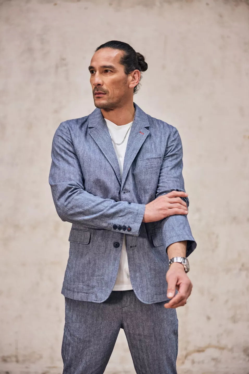 Blazer cintré Tomass Chevron (Ensign blue)