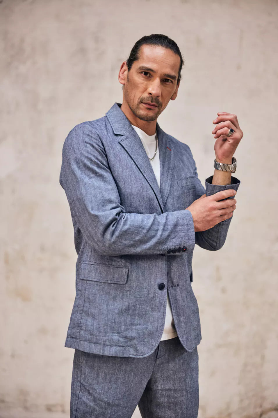 Blazer cintré Tomass Chevron (Ensign blue)