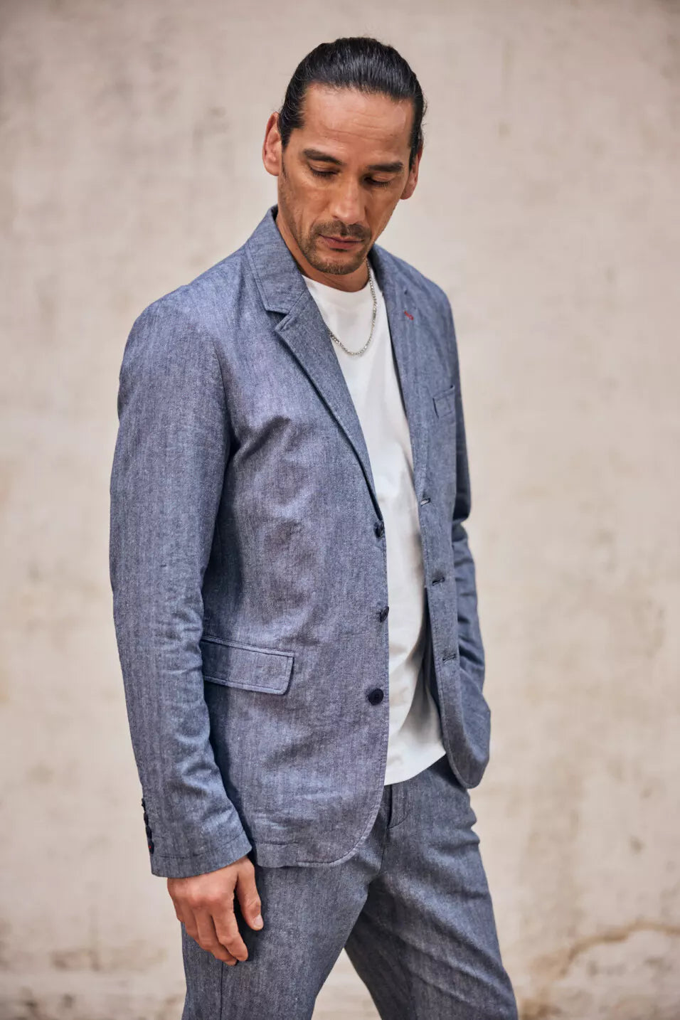 Blazer cintré Tomass Chevron (Ensign blue)