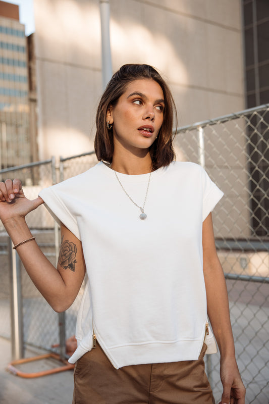 Swanna Sweat sans manches  (off white)