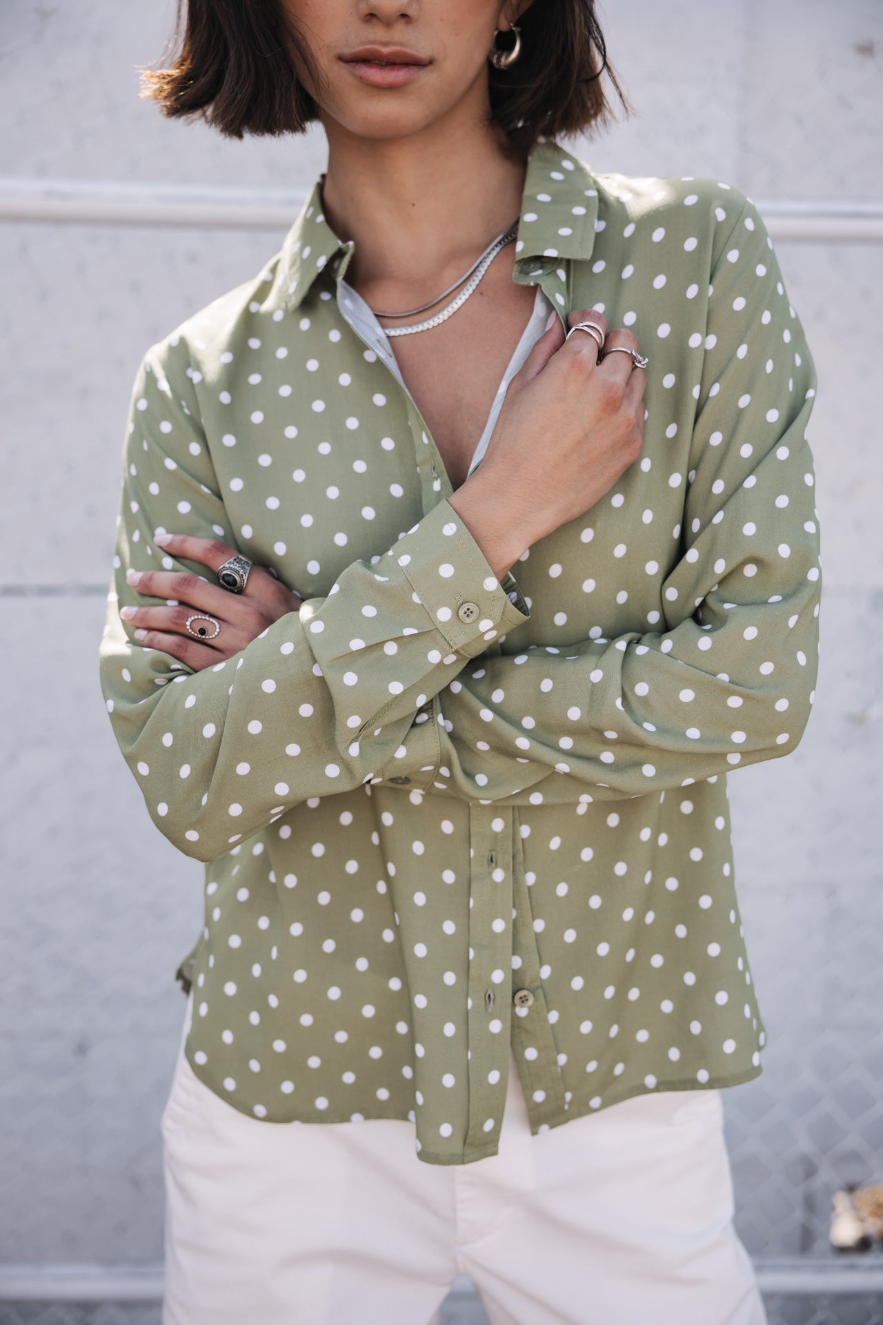 Katy Dots Chemise à pois  (light khaki)