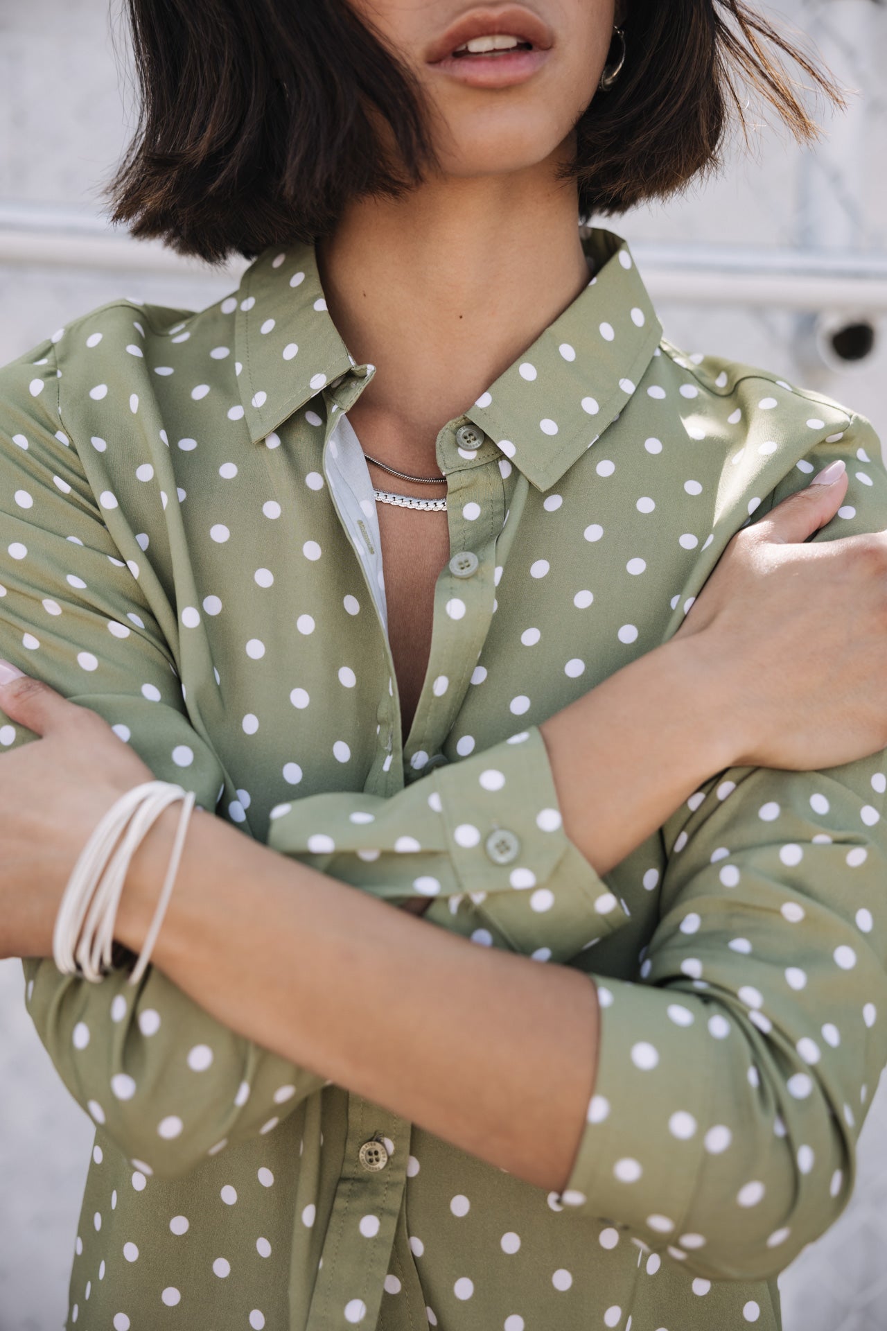 Katy Dots Chemise à pois  (light khaki)
