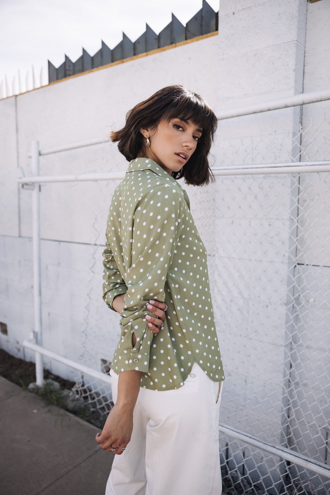 Katy Dots Chemise à pois  (light khaki)