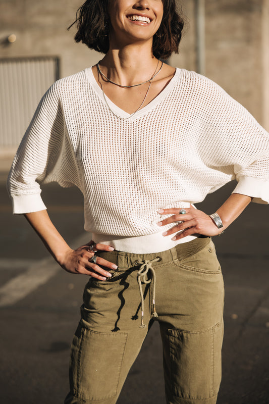 Pull en résille Paross (off white)