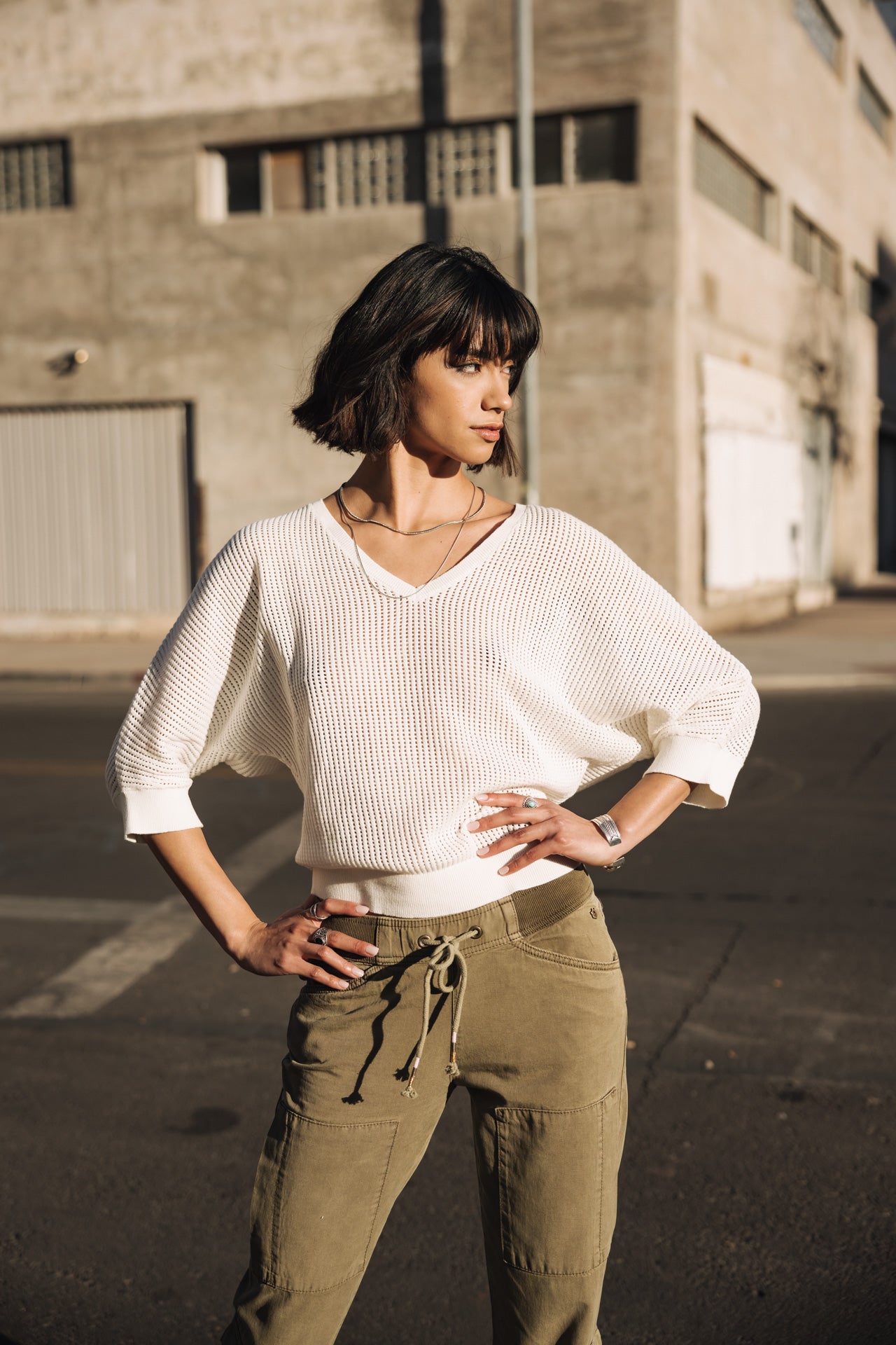 Pull en résille Paross (off white)