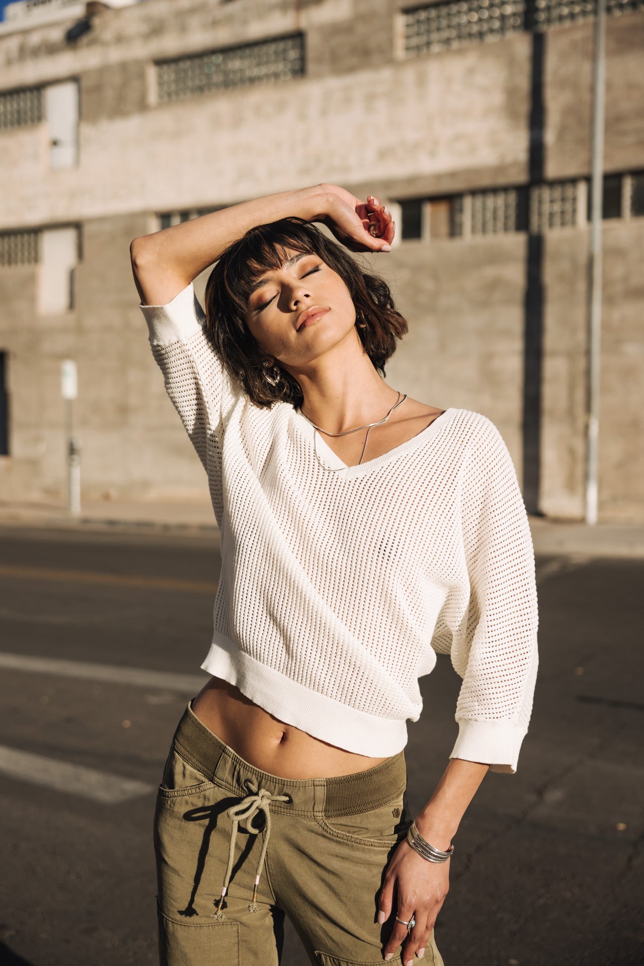 Pull en résille Paross (off white)