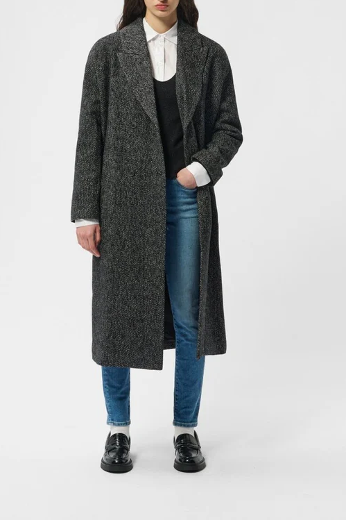 Manteau M-NORA MELANGE BLACK