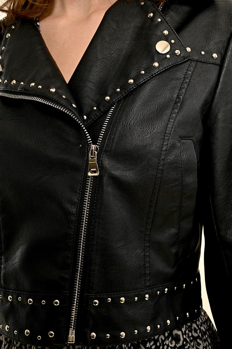 Blouson court style motard