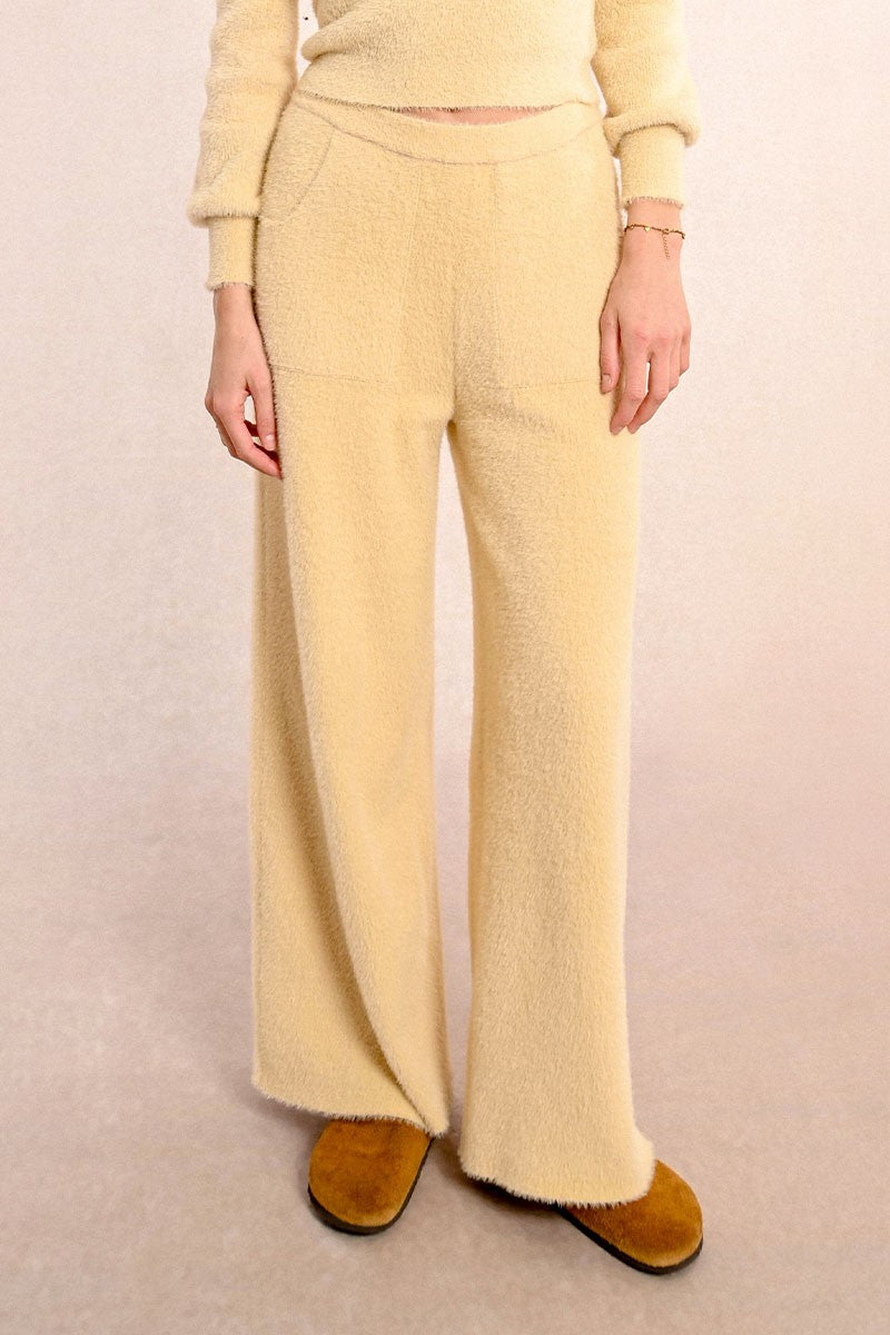 Pantalon cocooning beige